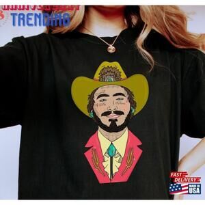 Posty Cowboy Post Malone Shirt Western Graphic Tee Classic